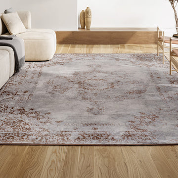 Perfect rosalia Cottage Medallion Area Rug